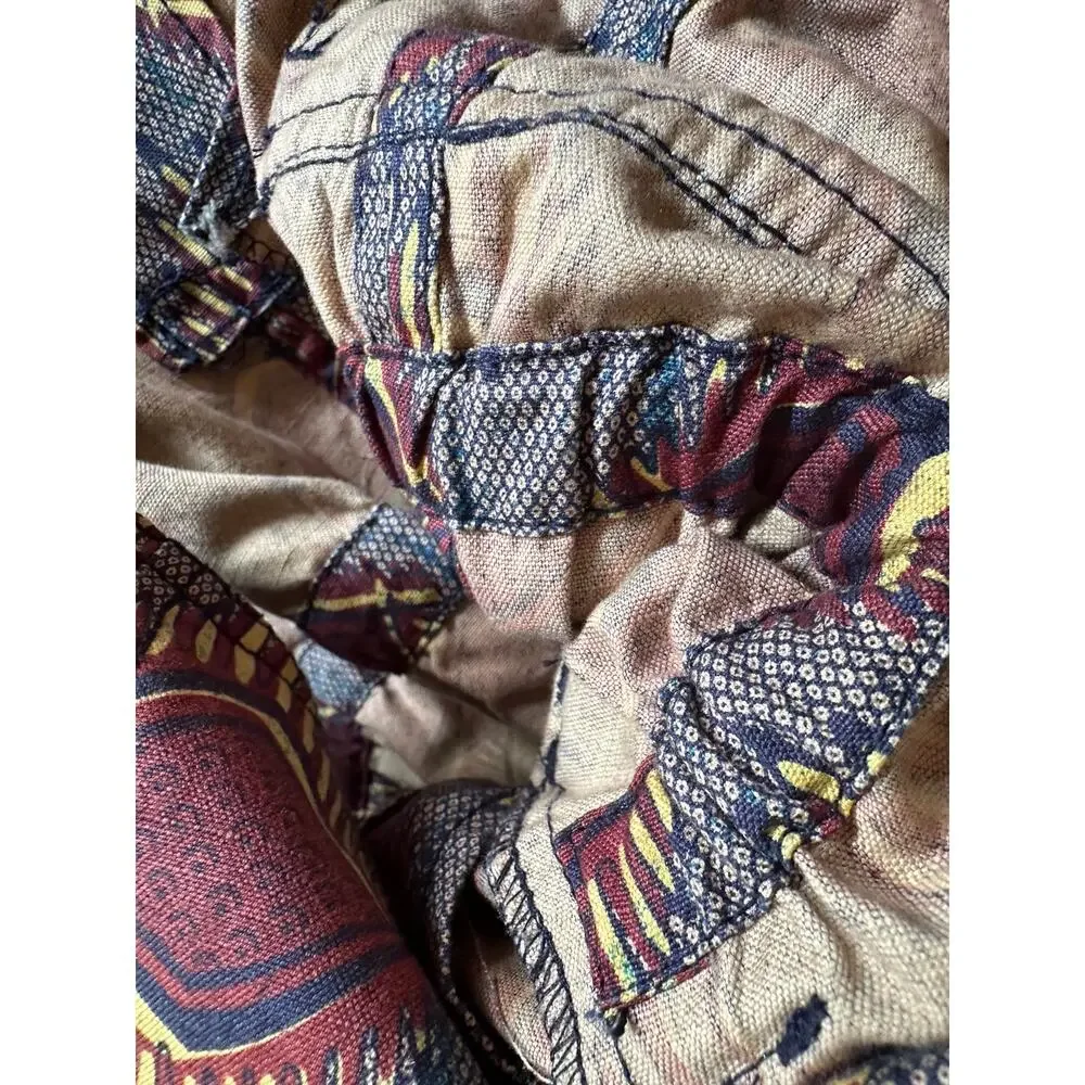 Anthropologie Elevenses Geo Safari Style Belted vest  XS